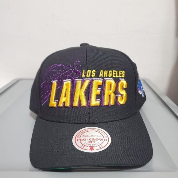 LA Lakers Draft 1996 Shadow Mitchell & Ness Hat Snapback Cap Kobe Bryant NWT - Picture 1 of 11
